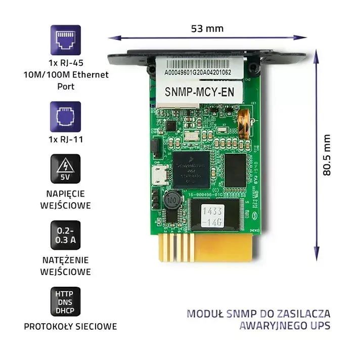 SNMPmodulis QOLTEC 50389 priekš UPS Photo 4