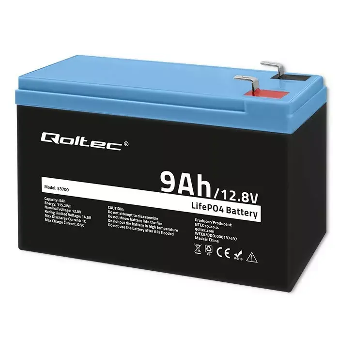 LiFePO4 akumulators QOLTEC 53700 12.8V 9Ah Photo 8