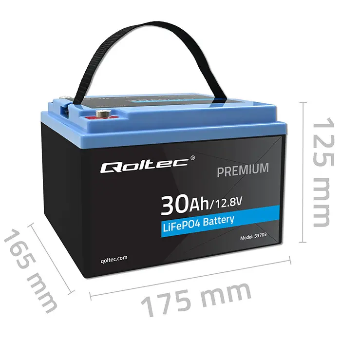 QOLTEC LiFePO4 akumulators 12.8V 30Ah ar BMS Photo 9
