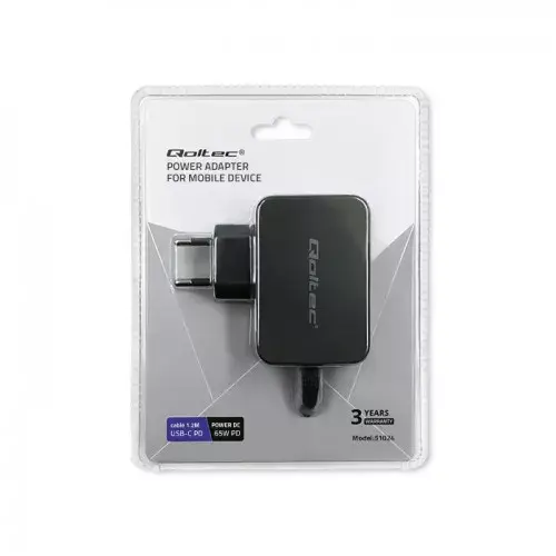 QOLTEC 51024 65W USB PD AC lādētājs Photo 5