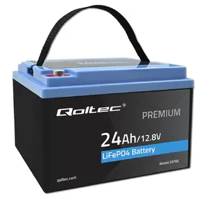 LiFePO4 akumulators QOLTEC 53702 12,8V 24Ah rezerves barošanai un enerģijas uzglabāšanai
