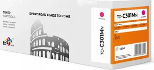 Toner cartridge TB Print TO-C301MN for OKI C301, magenta, compatible replacement