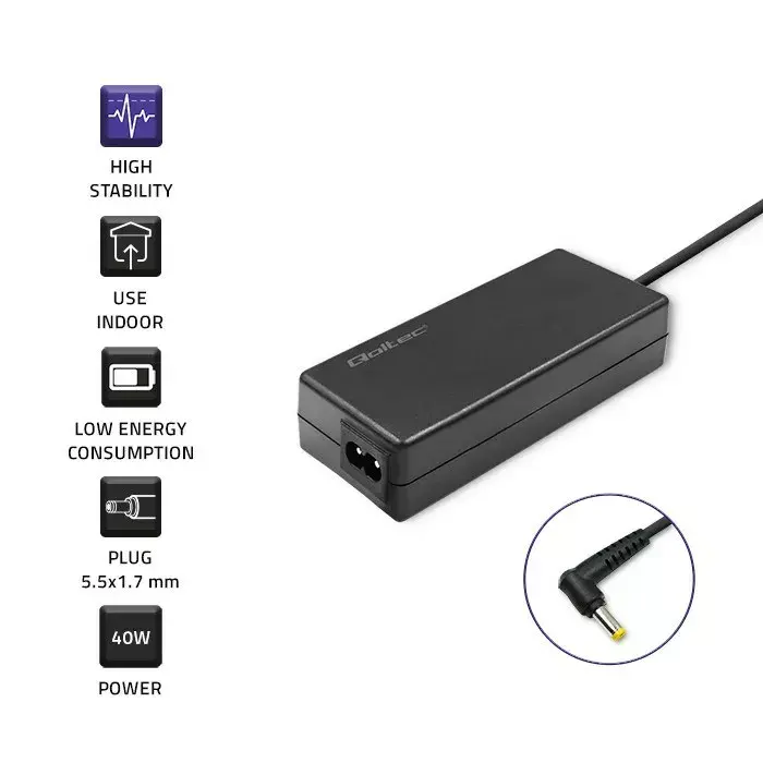 QOLTEC блок питания 40W 19V 2.1A для Acer Photo 4