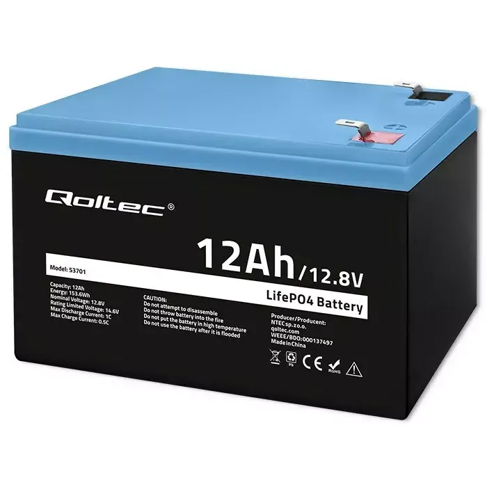 LiFePO4 akumulators QOLTEC 53701 12,8V 12Ah Photo 8