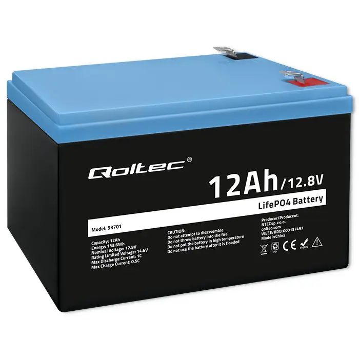 LiFePO4 akumulators QOLTEC 53701 — 12