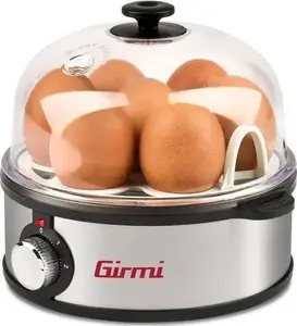 Egg Cooker Girmi CU2500 silver — electric egg steamer, model CU2500, silver