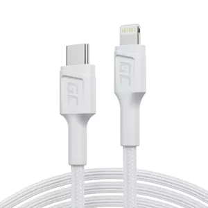 Cable Green Cell Lightning to USB‑C 1 m, 29 W, white, data 480 Mbps