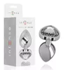 Анальная пробка INTENSE Aluminum Metal White Heart M Photo 2