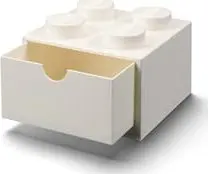 LEGO Desk Drawer Brick 4 Storage Organizer White