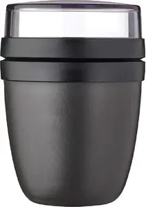 Lunchpot Ellipse mini no Mepal — kompakts ēdiena trauks (modelis 107650041100), melns