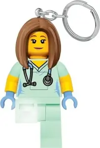 Keychain Nurse LEGO LGL-KE156 with flashlight key ring accessory