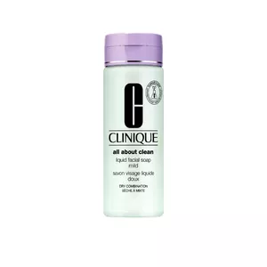 Facial cleanser Clinique All About Clean Liquid Facial Soap Dry/Combination 200 ml – cleansing mousse for dry and combination skin