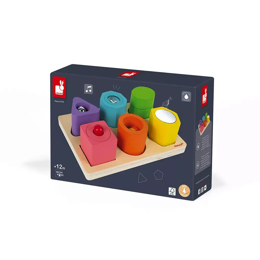 Деревянный пазл Janod I Wood Shapes & Sounds Photo 7
