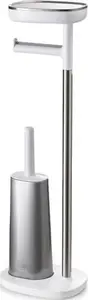 Toilet roll holder and toilet brush set joseph joseph EasyStore SST model 70519 stainless-steel finish