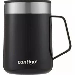 Ceļojumu krūze Contigo Streeterville 420 ml melna - izolēta, pretizšļakstejoša