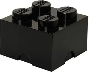 LEGO loose brick 1x1 round plate 4 — black (part 40111733)