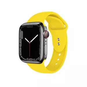 Band Crong CRG-40LQB-YEL for Apple smartwatches, yellow silicone, wrist 135–195 mm