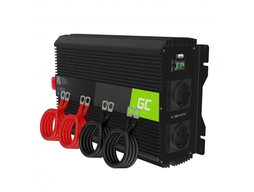 Invertors Green Cell INVGC10 12V→230V 2000W Photo 2