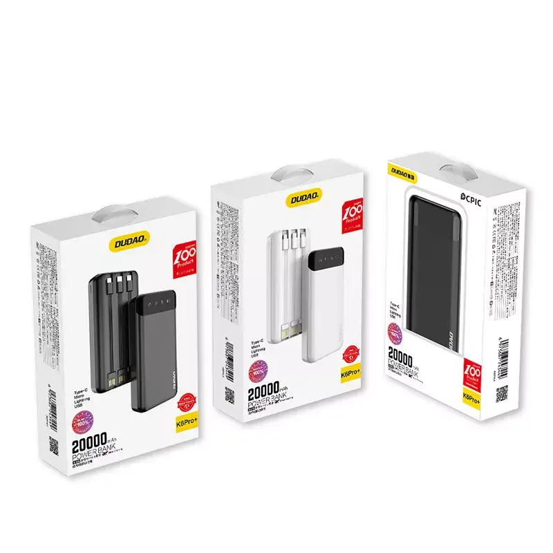 Portable Power Bank Dudao K6Pro+ K6Pro+-white Photo 6