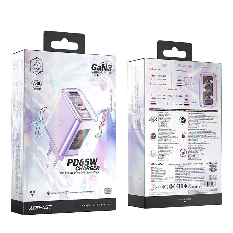 Acefast A45 65W 3-портовое зарядное Photo 4