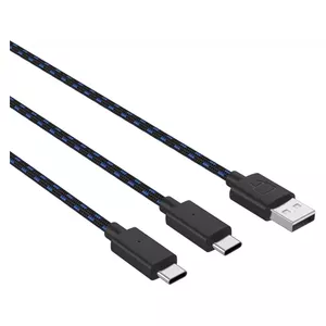 Venom Dual Play & Charge kabelis PlayStation 5 konsolei, 3 m, melns un zils