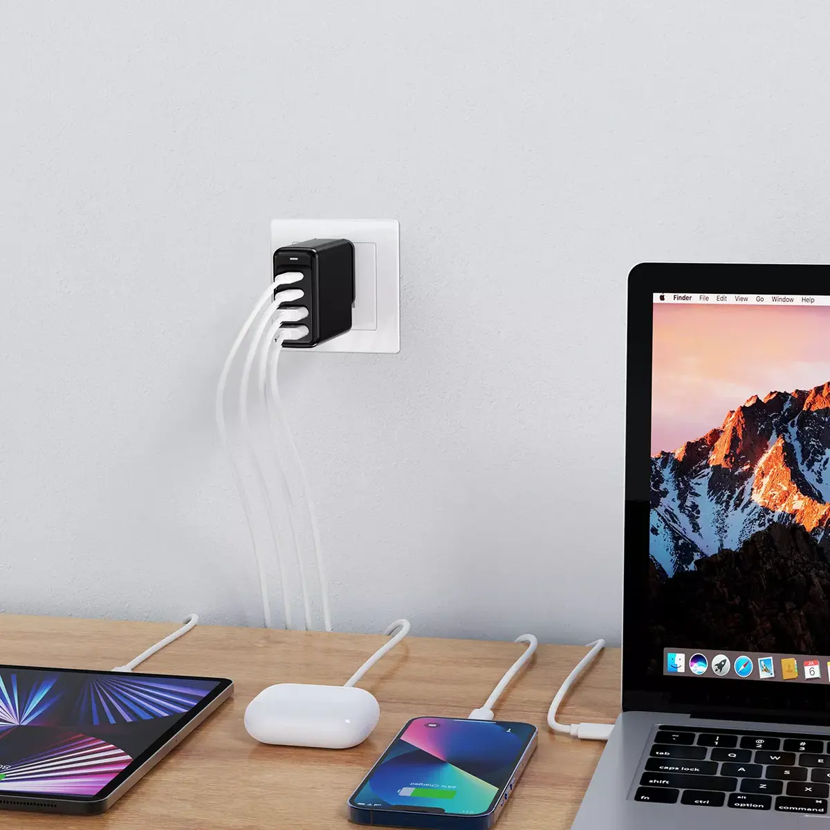 Зарядное устройство CHOETECH PD6005 2x USB-C 2x USB-A Photo 3
