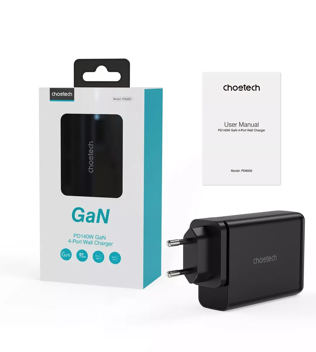 Зарядное устройство CHOETECH PD6005 2x USB-C 2x USB-A Photo 5