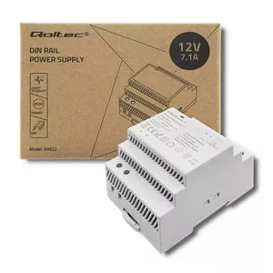 Блок питания на DIN-рейку QOLTEC 50922 — выход 12В 7,1А, 85,2Вт