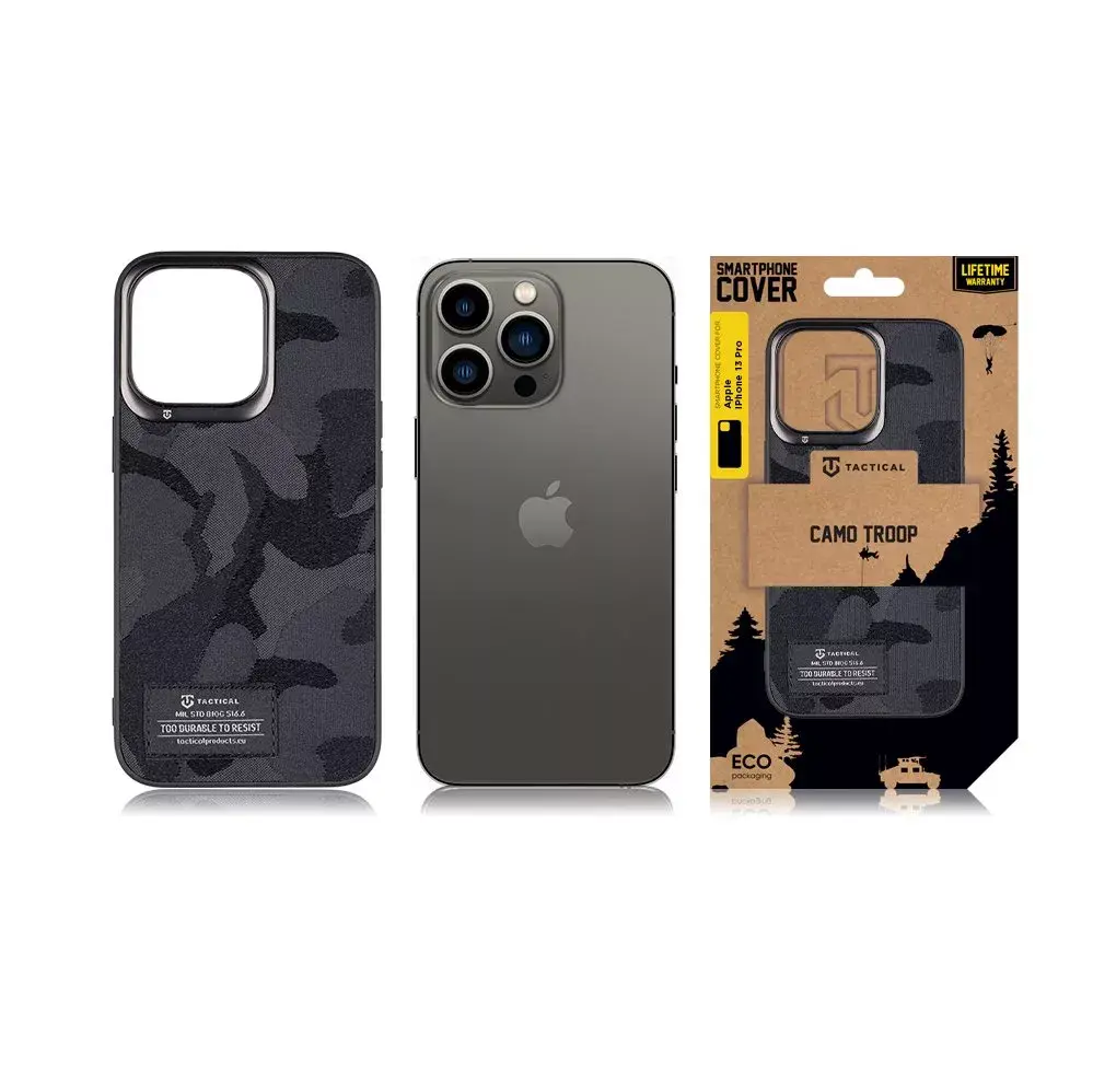 Tactical camo troop cover for iPhone 13 Pro — Black Photo 2