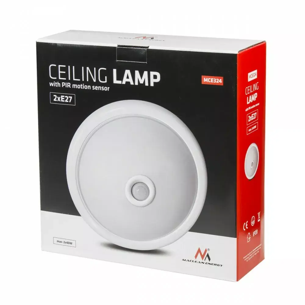 Griestu lampa MACLEAN MCE324 PIR 2x40W Photo 2
