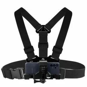 Sporta josta MACLEAN MC-445 — universāls krūtīs stiprināms turētājs telefonam, kamerai un GoPro