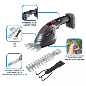 Power hedge trimmer GRAPHITE 58GE119, weight 1.09 kg, blade depth 265 mm