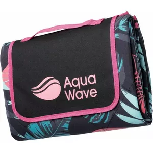 Пикниковый плед AquaWave Aladeen 140×170 см — водоотталкивающая основа, розовый листовой рисунок
