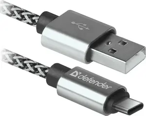 USB-A to USB-C cable DEFENDER 1.0 m 2.1 A white