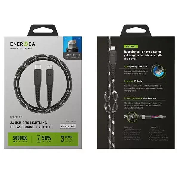 ENERGEA Nyloflex C94 MFi USB-C—Lightning 1,5 м Photo 8