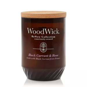 WoodWick svece Melnais jāņogām un rozēm 129mm 368g
