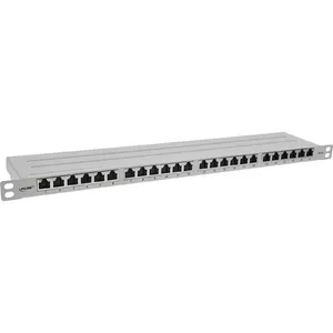 InLine 19" patch panel Cat.6A 0.5 U 24-port grey