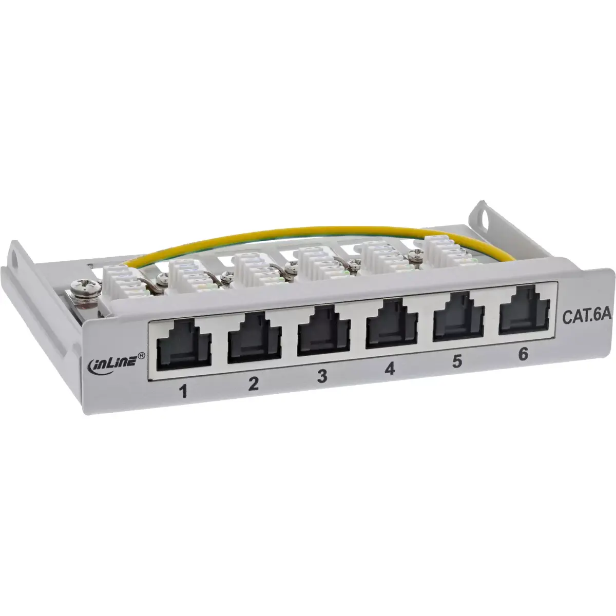InLine Patch panel Cat.6A 0.5U 6-port Photo 3