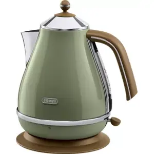 Электрический чайник DeLonghi KBOV2001GR 1,7 л 2000 Вт, нержавеющая сталь, зелёный