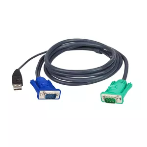 KVM-кабель ATEN 2L-5203U, USB — VGA, 3 м, чёрный