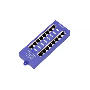 Extralink Gigabit PoE Injector 8 Port 8x 1000Mb/s RJ45 Mode B
