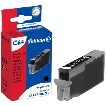 Pelikan C64 Tintes kasetne Melna pigmenta