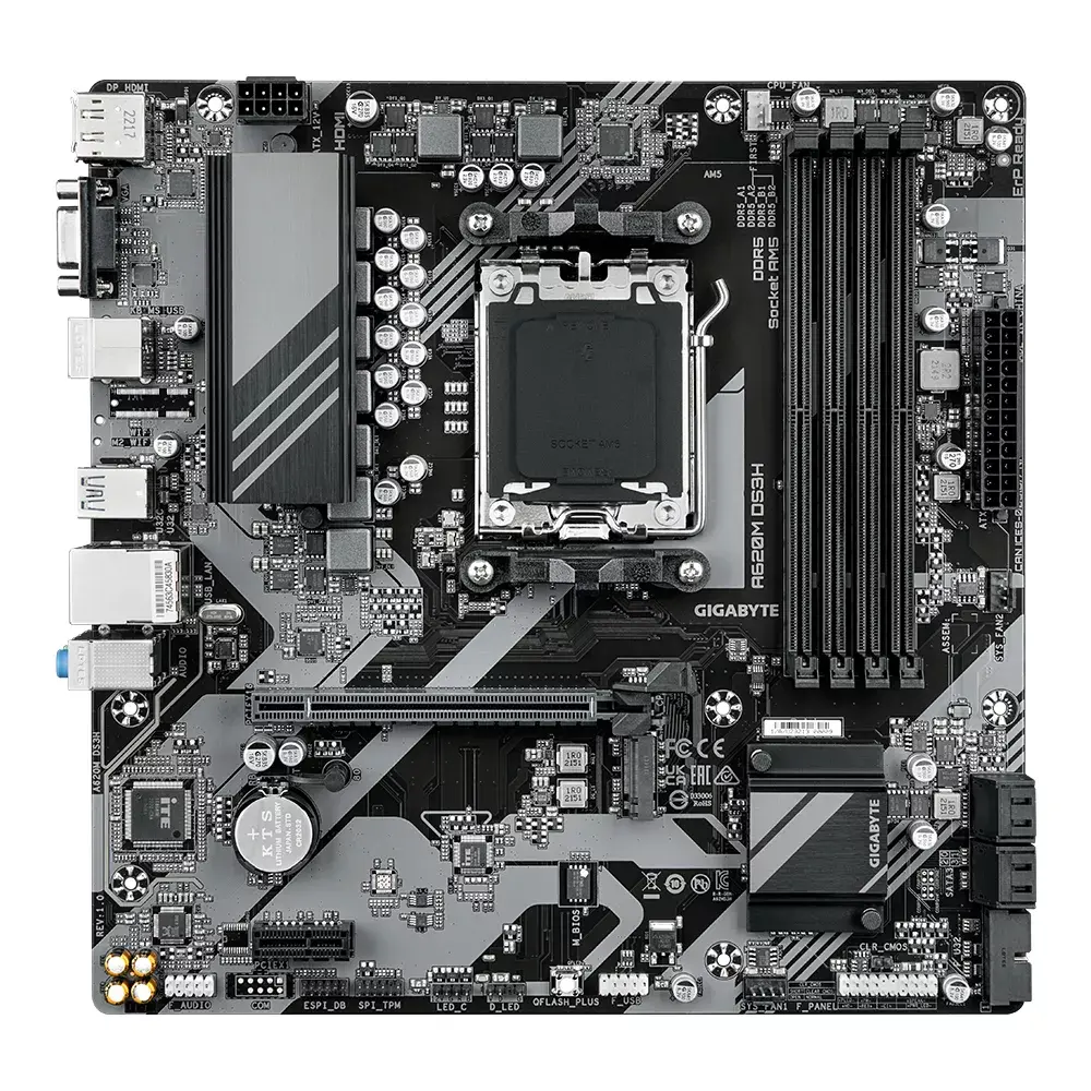 Pamatplate GIGABYTE A620M DS3H, A620 Photo 2