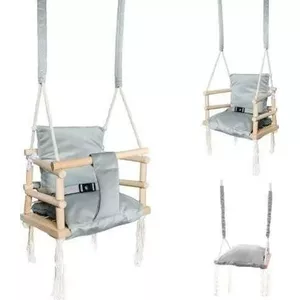 Swing Iso Trade 3-in-1 gray model H18026, multifunctional children's outdoor swing