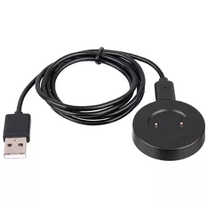 Mobilās ierīces lādētājs Akyga AK-SW-21 viedpulksteņiem, USB barošana, 5 V ieeja, 1 m kabelis, melns