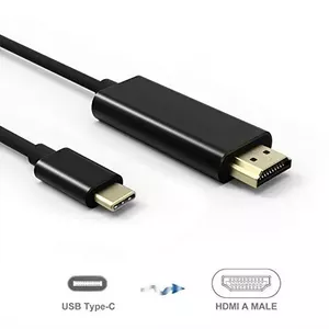 RoGer Kabeļi USB-C uz HDMI 4K@30Hz / 1,8 m / Melns