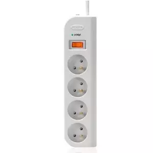 Belkin F9E400FR1M pārsprieguma aizsargs Balts 4 Maiņstrāvas izvade (-s) 230 V 1 m