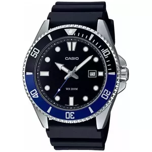Rokaspulkstenis CASIO MDV-107-1A2VEF Kvarca Nerūsējošā tērauda korpuss 49.5×44.2×12.1 mm Melni‑zils