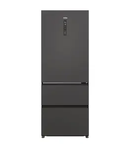 Haier 3D 70 Serie 5 HTR5719ENPT Brīvi stāvošs apakšējās saldētavas ledusskapis 528 L Melns 3 durvju No Frost