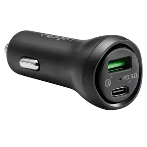 Car Charger Spigen F31QC — Universal USB‑C Fast Charging, Cigar Lighter Plug, Black